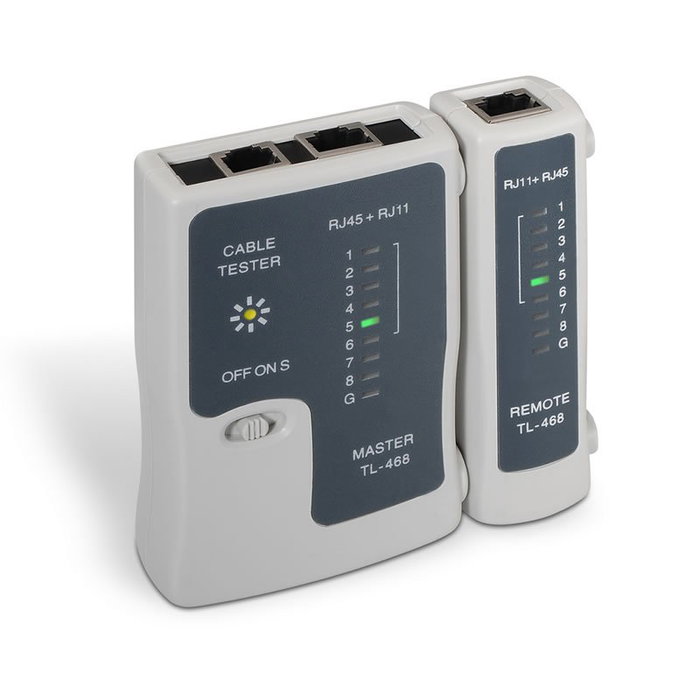Aisens A142-0312 Tester para cables RJ11/RJ12/RJ45 Gris